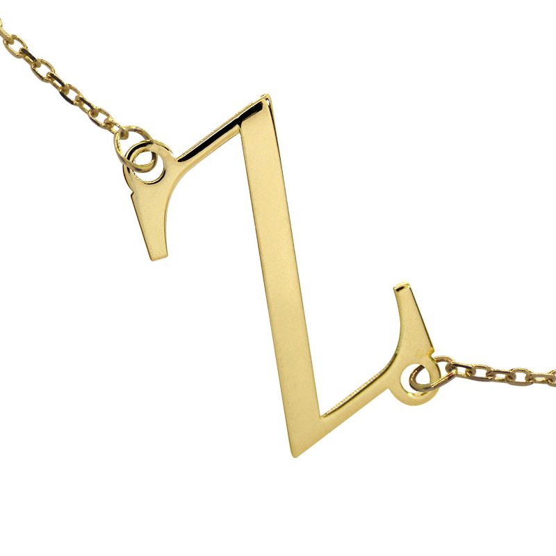 Gargantilla con inicial girada en oro amarillo de 18K Letra Z