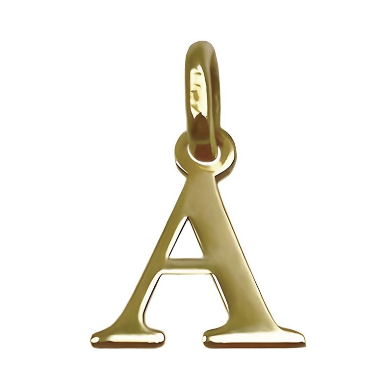 Colgante con inicial en oro amarillo de 18K Letra A