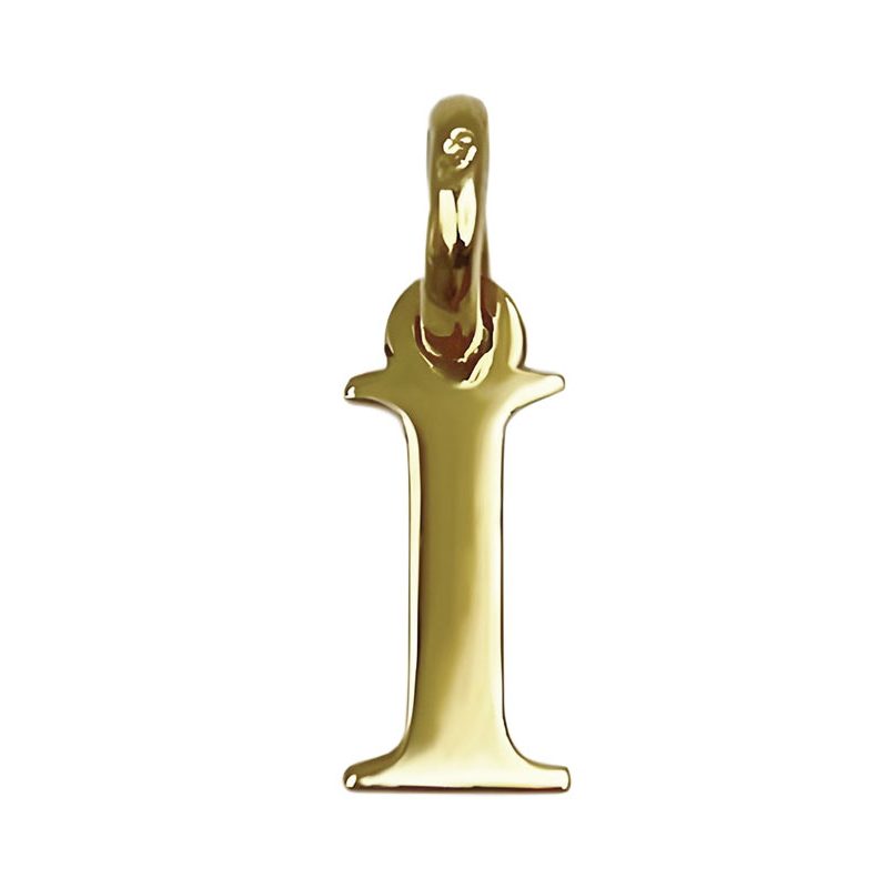 Colgante con inicial en oro amarillo de 18K Letra I