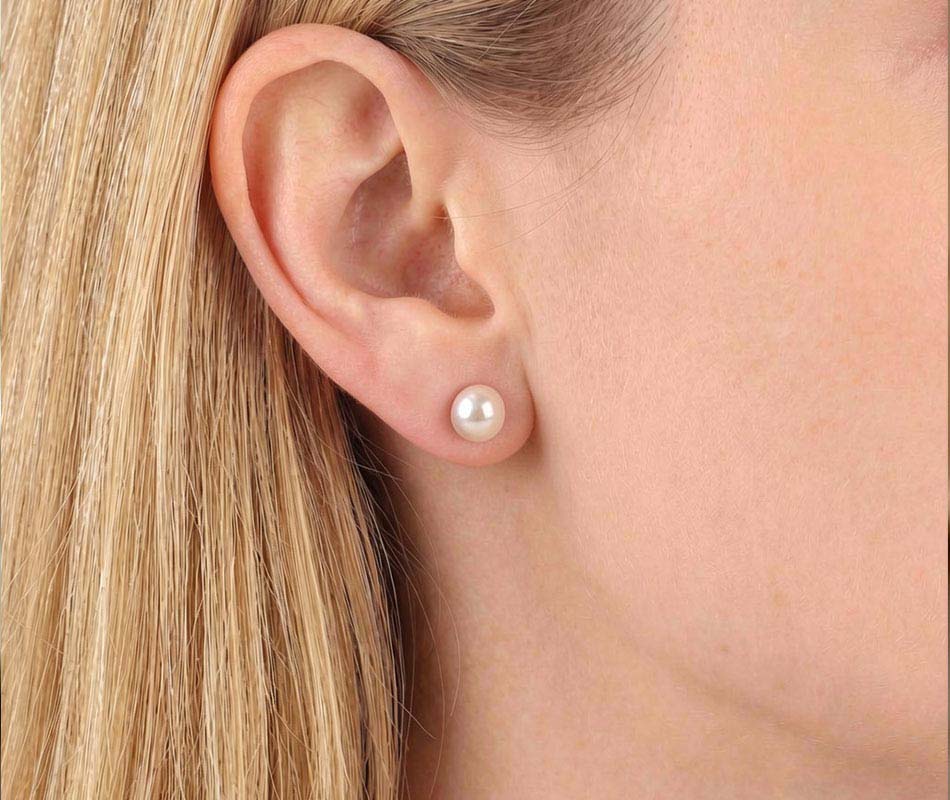 Pendientes de oro amarillo de 18K con perla cultivada - Imagen 2