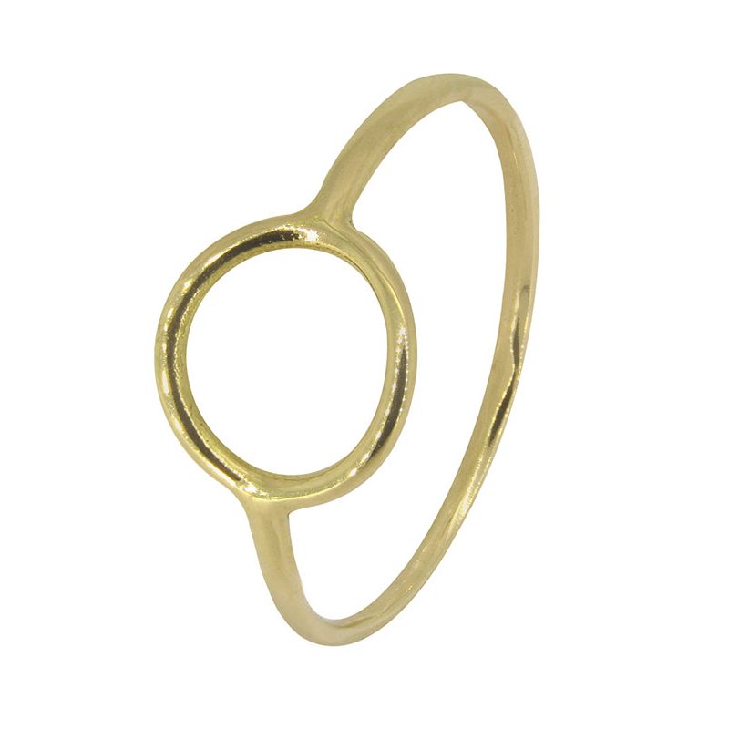 Anillo de oro amarillo de 18K  Silueta, con motivo círculo