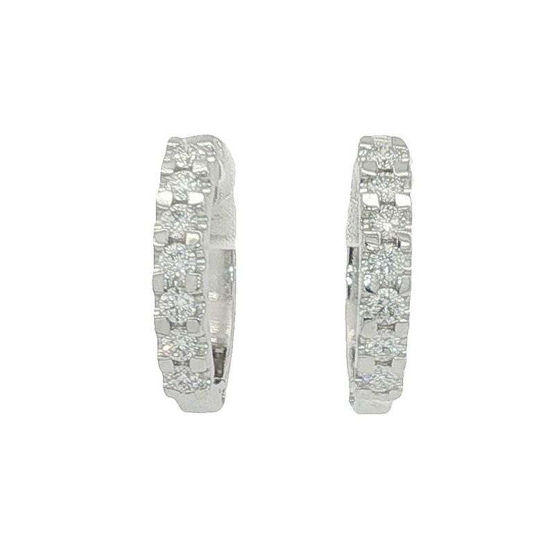 Pendientes aretes con 14 diamantes en talla brillante
